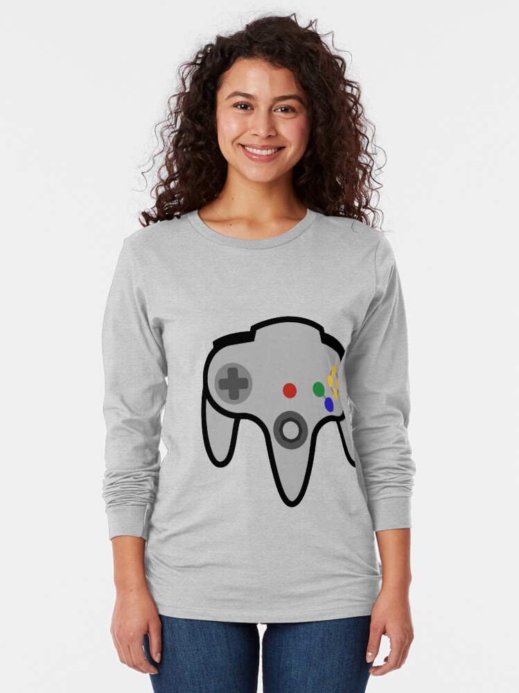 Imagen 2 de 5, Camiseta de manga larga con la obra Controlador N64, diseñada y vendida por kevinpost.