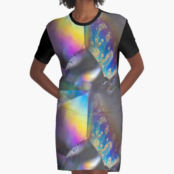 macro bubbles photo rainbow Graphic T-Shirt Dress