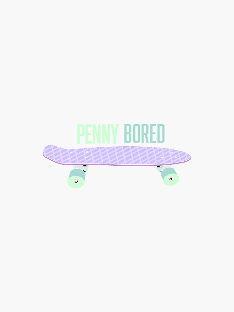 "Pastel Penny Board" Sticker for Sale by mayareinstein Redbubble
