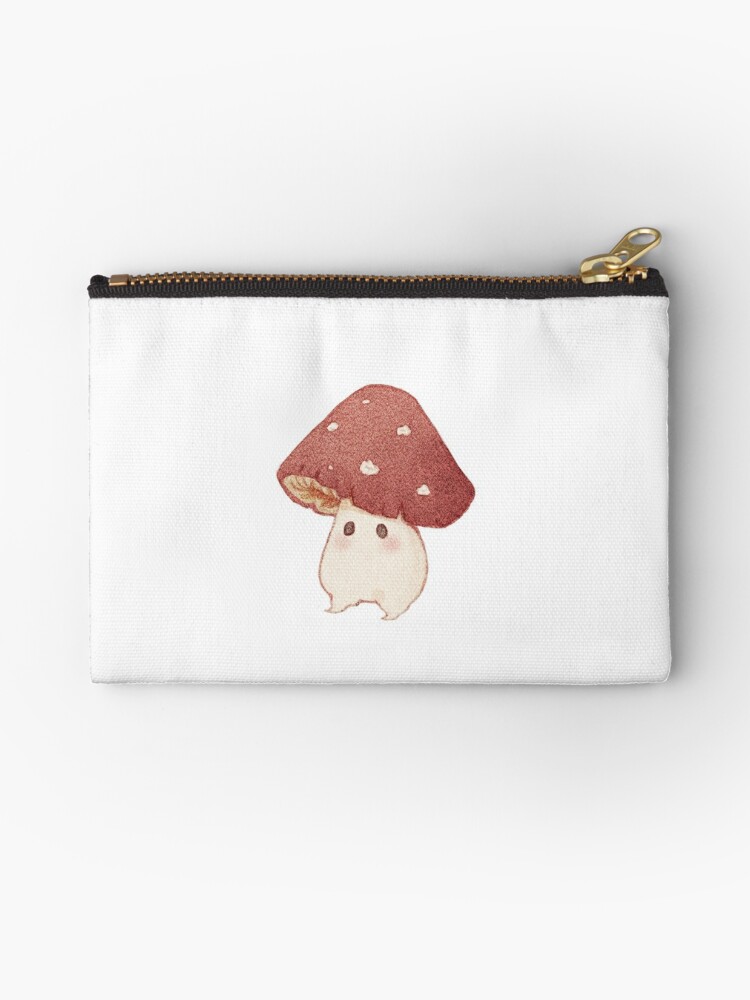 Checkers Mushroom Zipper Pull Charm by Poppie Cottons