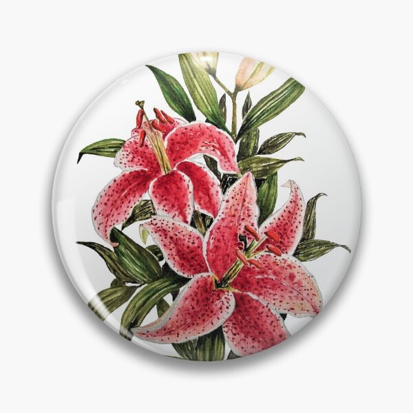 Item preview, Lily Flowers Watercolor Art  designed and sold by Oirabot.