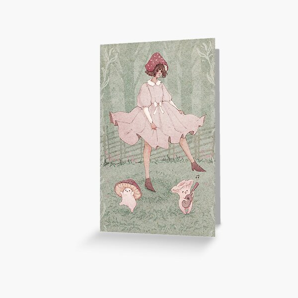 Dancing mushrooms Greeting Card