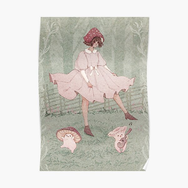 Dancing mushrooms Poster