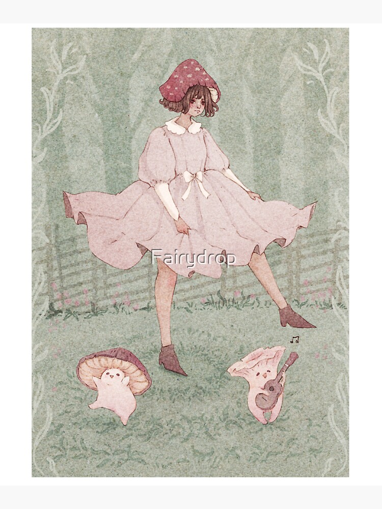 Thumbnail 5 of 5, Tote Bag, Dancing mushrooms designed and sold by Fairydrop.
