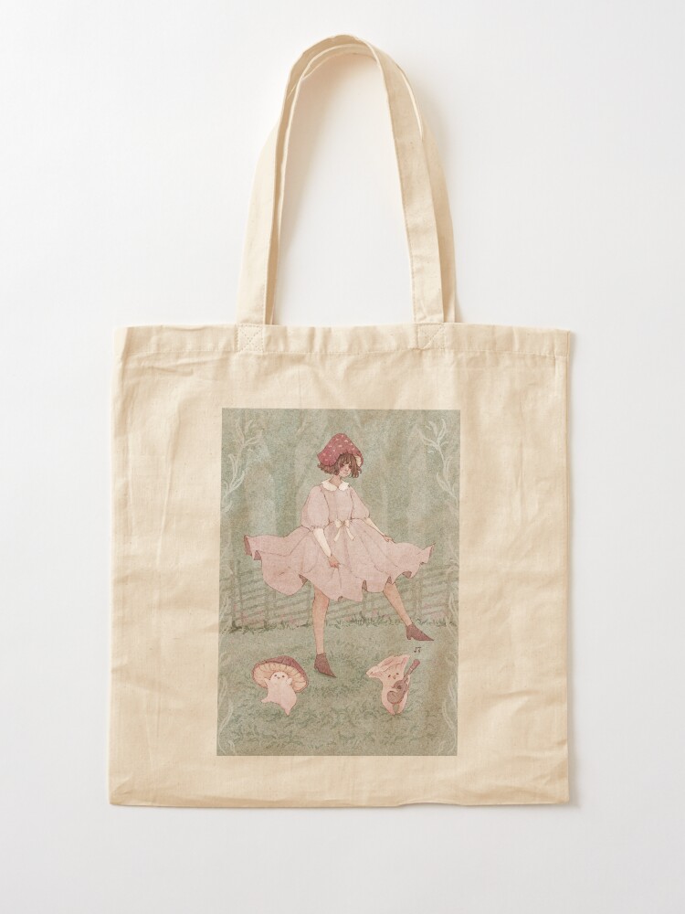Thumbnail 2 of 5, Tote Bag, Dancing mushrooms designed and sold by Fairydrop.