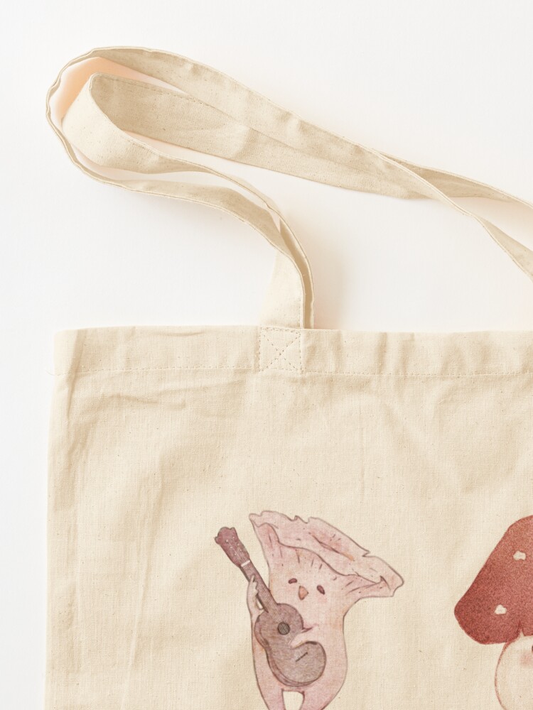Alternate view of Four cute mushroom friends Tote Bag