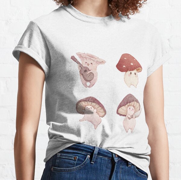 Four cute mushroom friends Classic T-Shirt