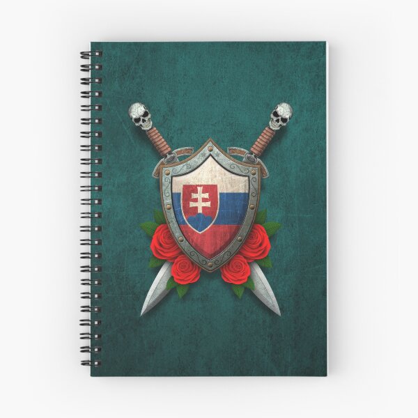 Item preview, Slovakian Flag on a Worn Shield and Crossed Swords designed and sold by JeffBartels.