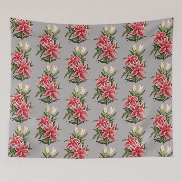Item preview, Red Lily Flowers Watercolor Art  designed and sold by Oirabot.