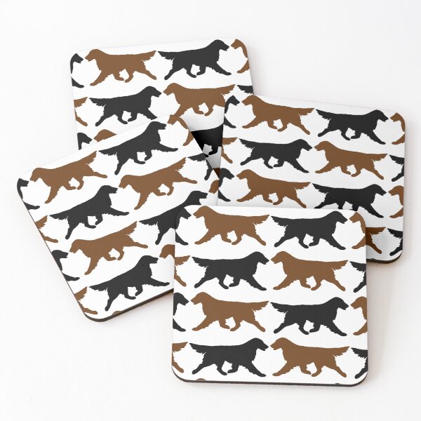 Item preview, Black and Liver Flat-Coated Retrievers designed and sold by MarshBec.