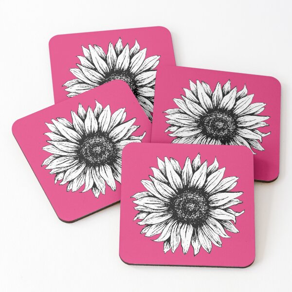 Item preview,  Black and White Sunflower (pink background) designed and sold by LiciaMarie.