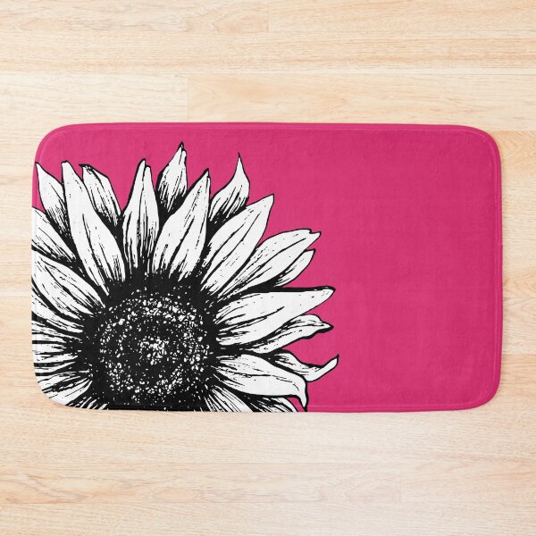 Item preview,  Black and White Sunflower (pink background) designed and sold by LiciaMarie.