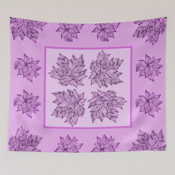 Item preview, Lilac red leaf doodle  designed and sold by Lois Gardiner.