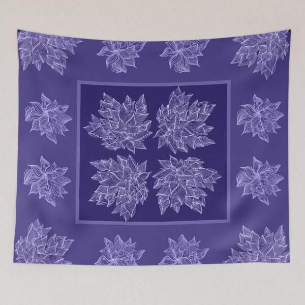 Item preview, Navy invert leaf doodle  designed and sold by Lois Gardiner.