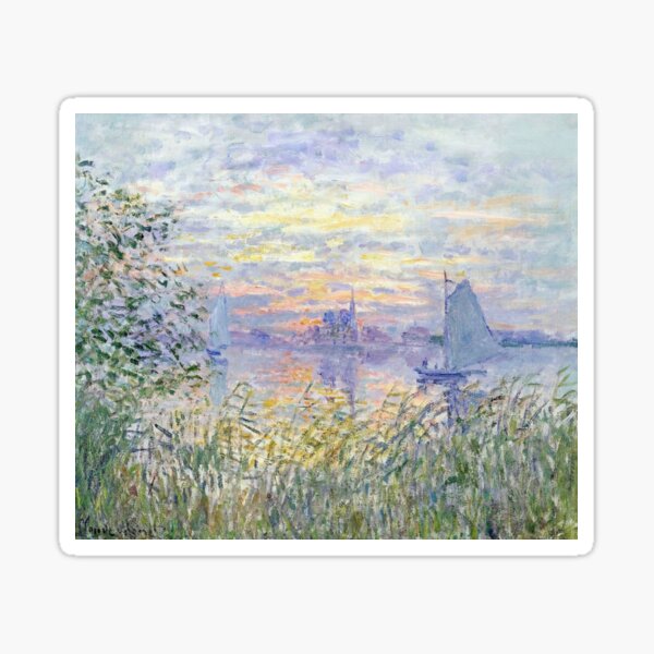 Claude Monet | "Soleil Couchant Sur la Seine à Lavacourt" - Sunset on The Seine Sticker