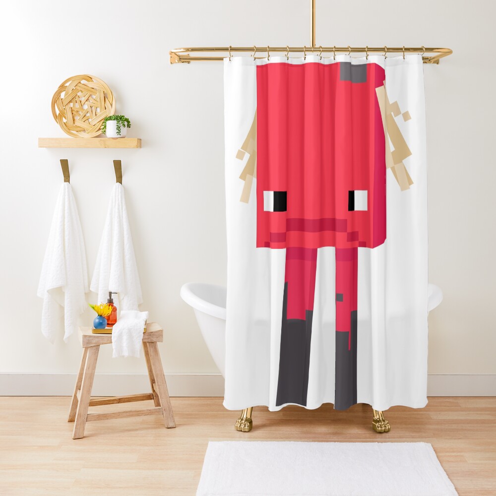 "Minecraft Strider" Shower Curtain by VariousLizards Redbubble