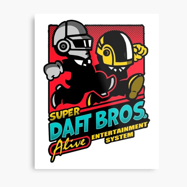 Super Daft Bros Aufkleber Metallbild