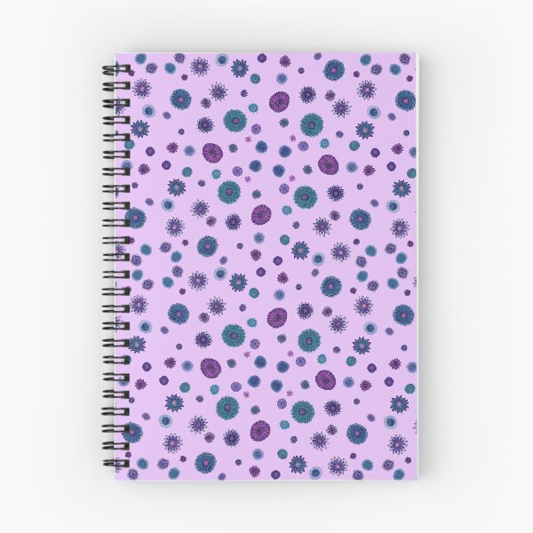 Item preview, mauve and blue flower doodle designed and sold by Lois Gardiner.
