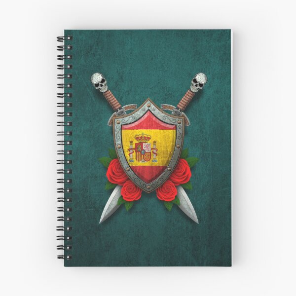 Item preview, Spanish Flag on a Worn Shield and Crossed Swords designed and sold by JeffBartels.