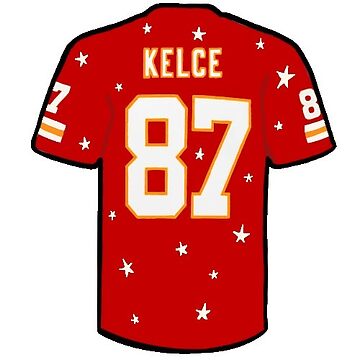 kelce chiefs jersey stars Sticker for Sale by jessicanoble