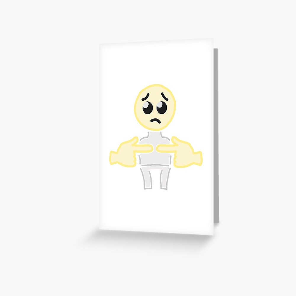 "Shy Fingers, Nervous Fingers Emoji (TikTok Meme)" Greeting Card for