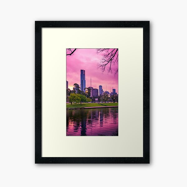 Melbourne City Pretty in Pink Framed Art Print