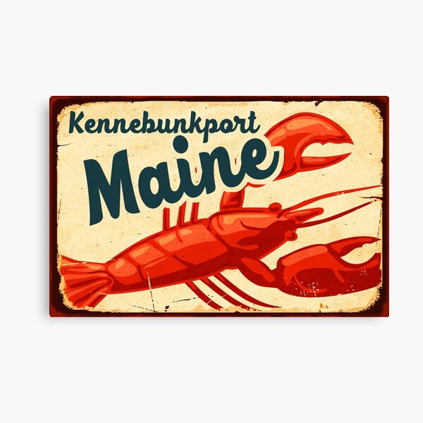 Kennebunkport Maine Lobster New England Acadia National Park Canvas Print