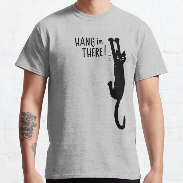Item preview, Funny Black Cat Hanging On - Hang in There! Humorous Kitty designed and sold by Jenn Inashvili.