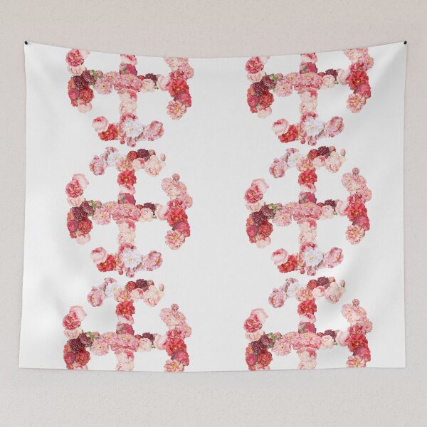Item preview, pink floral french cross designed and sold by KasJ.