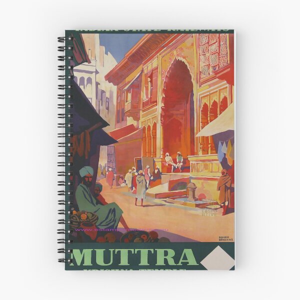 Item preview, Mutra Krishna Temple vintage travel poster designed and sold by stickart-marek.