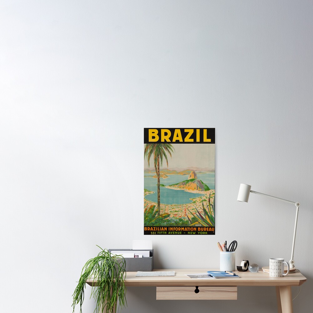 Brazil vintage travel poster Poster