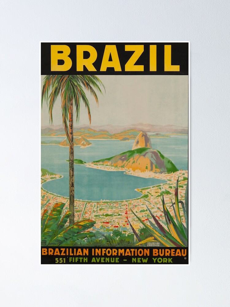 Alternate view of Brazil vintage travel poster Poster