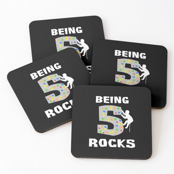 Item preview, Being 5 Rocks Bouldering Rock Climbing 5th Birthday Gift designed and sold by fatamyfan1.