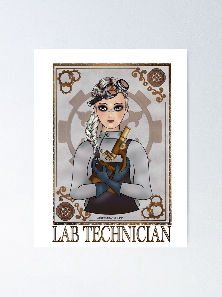 Alternate view of Lab Tech (SteamPunk Art) Poster