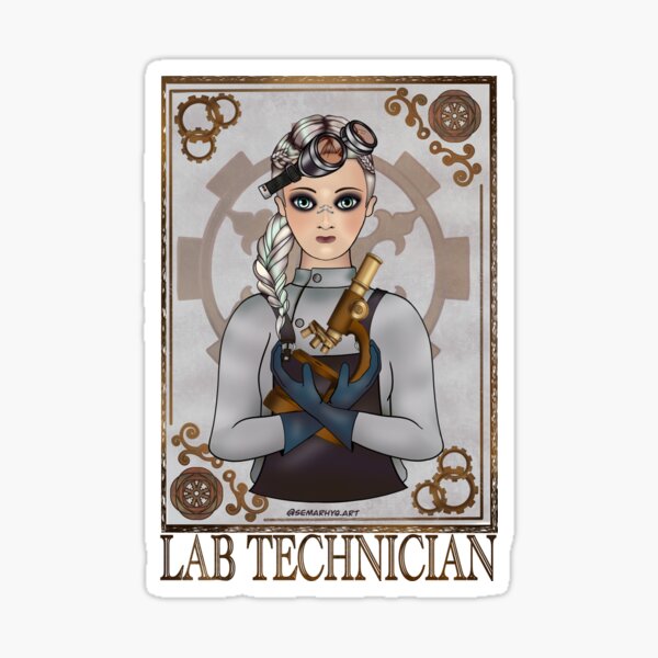 Lab Tech (SteamPunk Art) Sticker