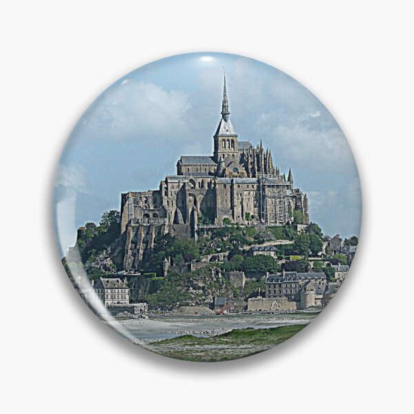 france pin gift Mont Saint Michel france church Mont Saint Michel pin old france pin gift idea badge vintage