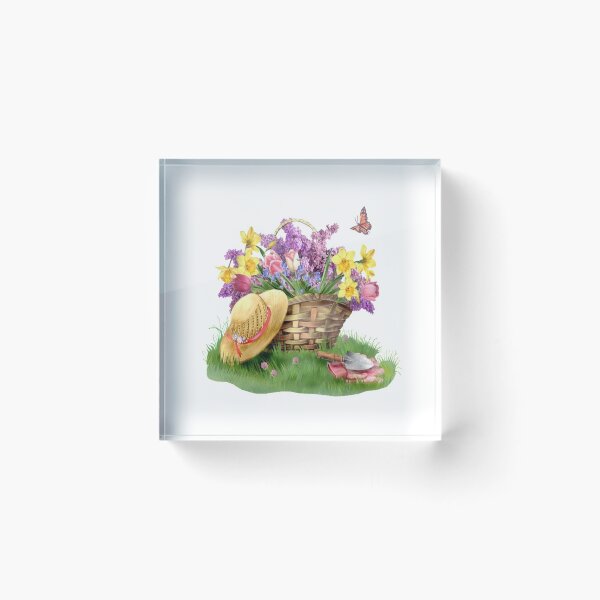 Item preview, Basket of spring time flowers designed and sold by SuperMerchMan.