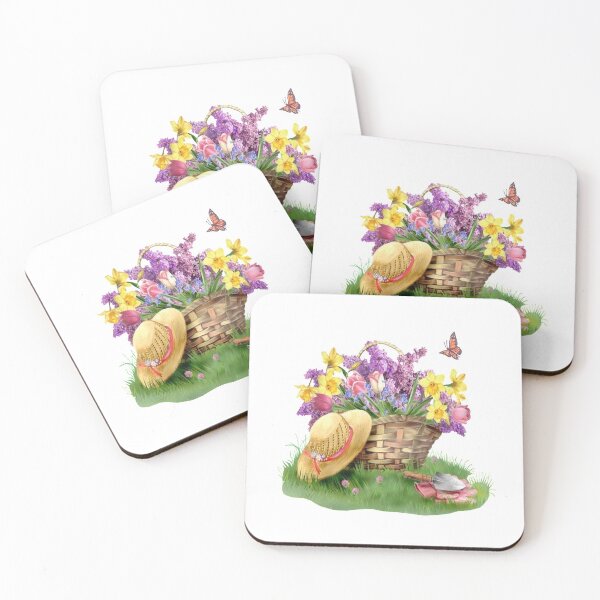 Item preview, Basket of spring time flowers designed and sold by SuperMerchMan.