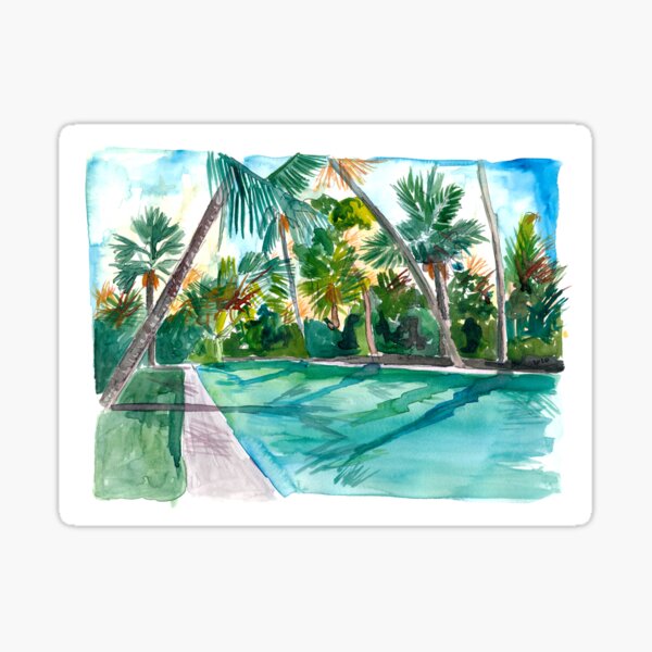 Item preview, The Cool Quiet Key West Florida Pool designed and sold by artshop77.