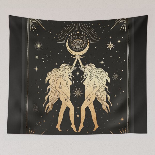 Item preview, Gemini Zodiac Sign Golden designed and sold by noveltiko.