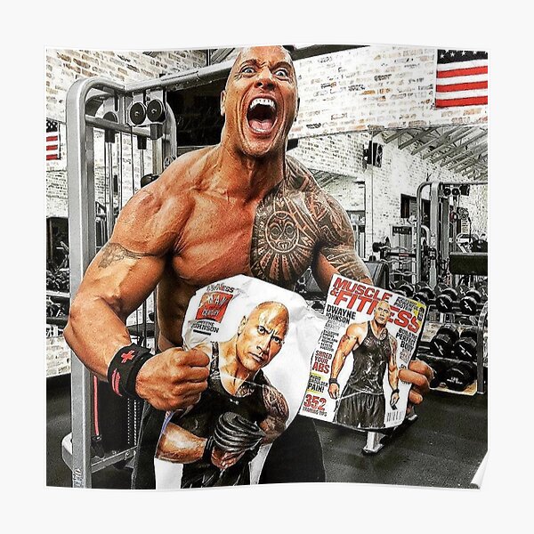 Dwayne Johnson Poster For Sale By Din1 Redbubble