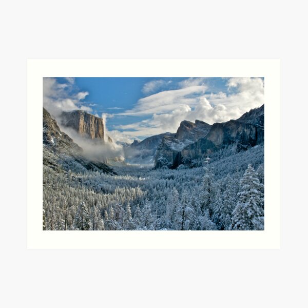 First Snow of the Winter, Yosemite National Park Art Print
