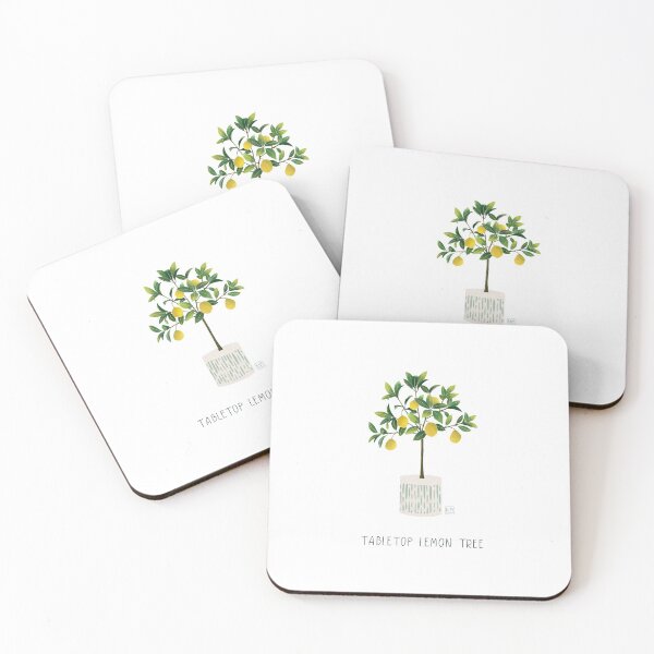 Item preview, Cheerful Tabletop Lemon Tree watercolor drawing  designed and sold by kimsketchbook.