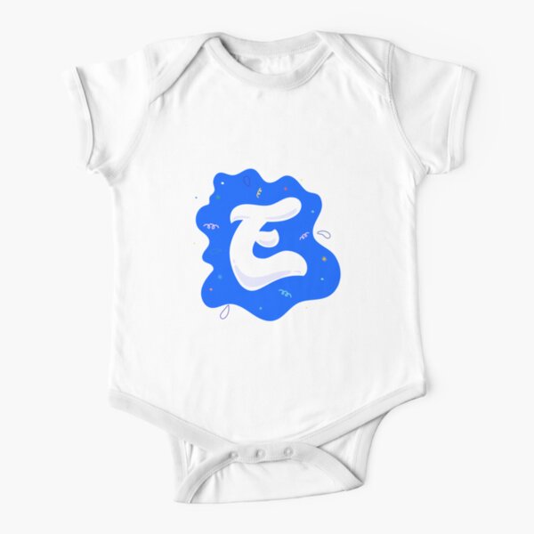 Colourful Letter E Short Sleeve Baby One-Piece