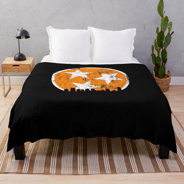 Item preview, Tennessee State Flag Orange White Distressed Nashville Skyline Design Vintage Tennessee Gifts designed and sold by TNDesignStudio.