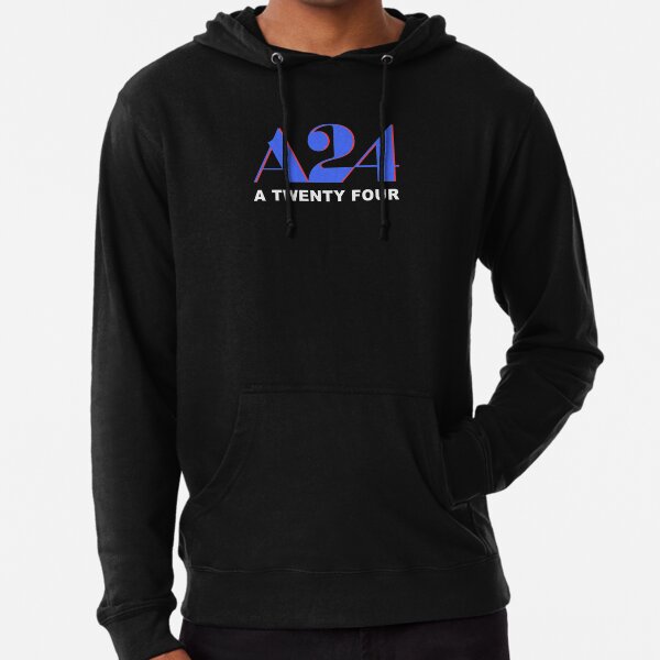 A24 Blue and Red Logo with Text Lightweight Hoodie