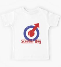 Retro look scooter boy mod target design Kids Tee