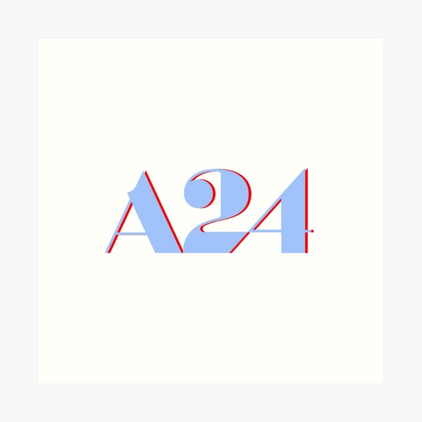 A24 Blue and Red Logo Art Print