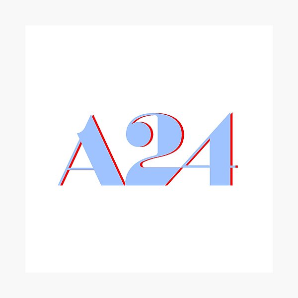 A24 Blue and Red Logo Photographic Print