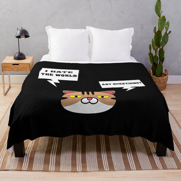 Item preview, I hate the world cat design designed and sold by Alex-Creare.